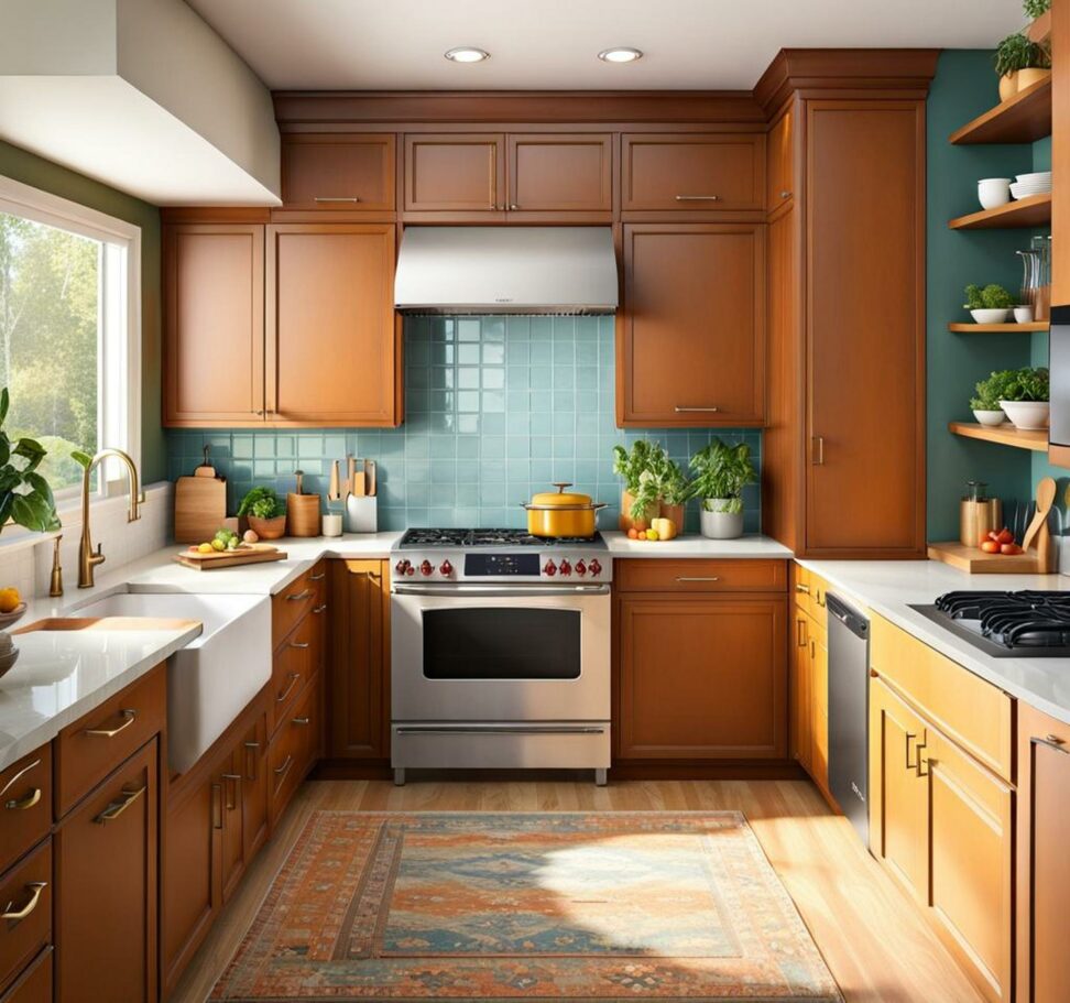 70s kitchen cabinets makeover