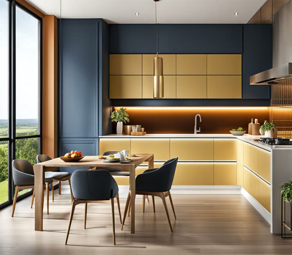 accent wall in the kitchen
