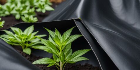 Black tarp for gardening