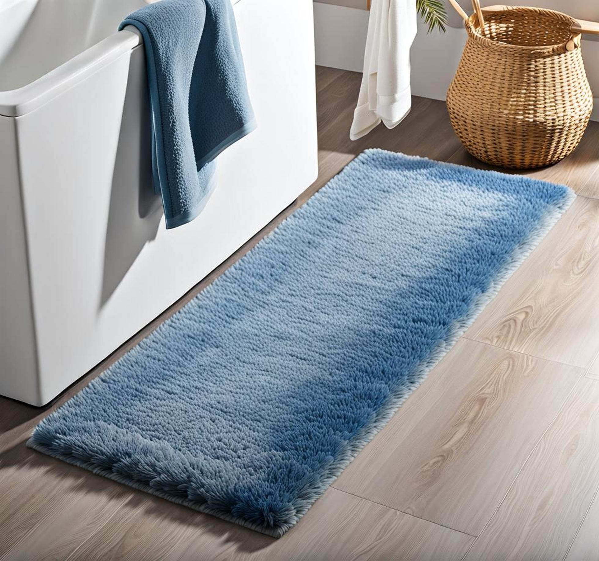 Choose the Perfect Blue and Gray Bathroom Rugs for a Soothing Sanctuary