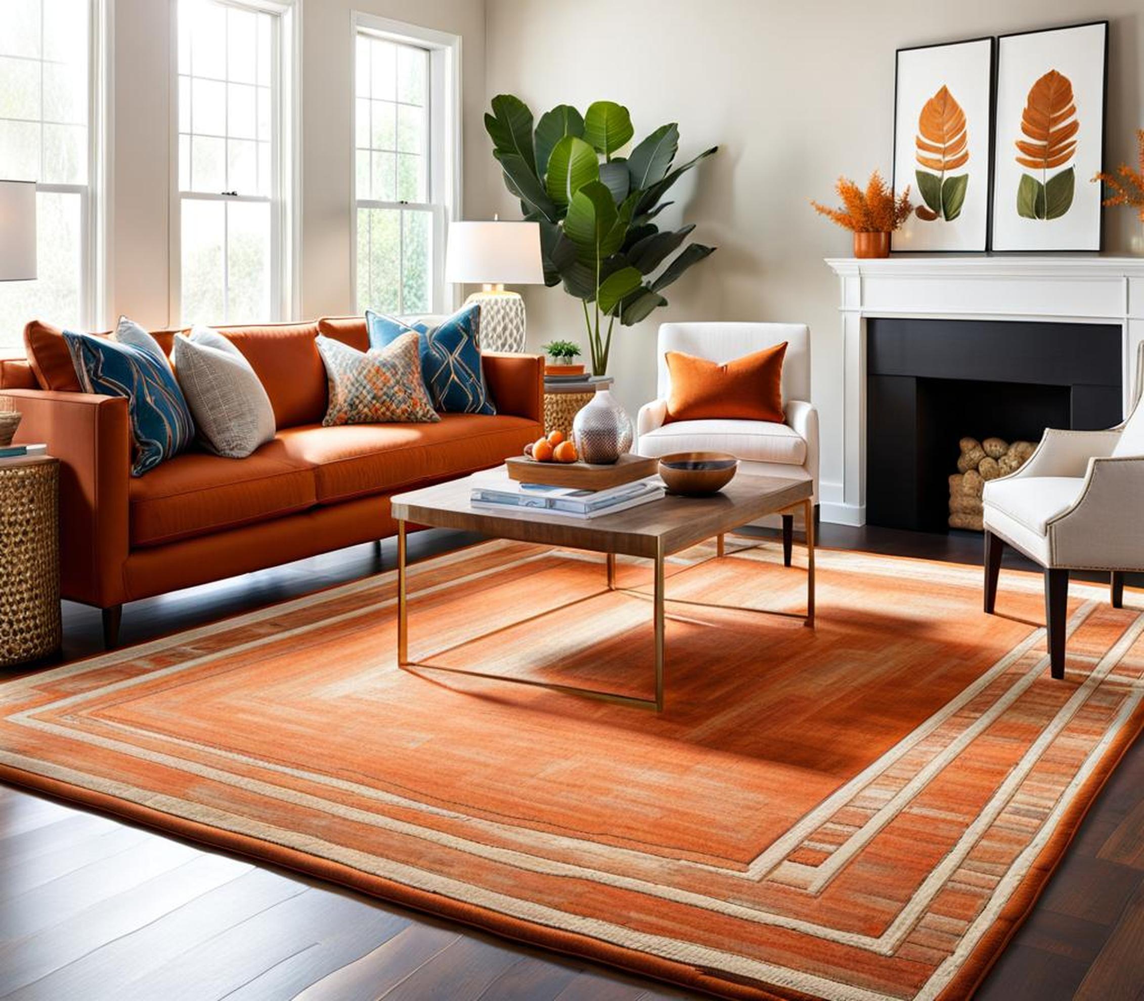 The Complete Guide To Styling Burnt Orange Rugs In Your Living Room