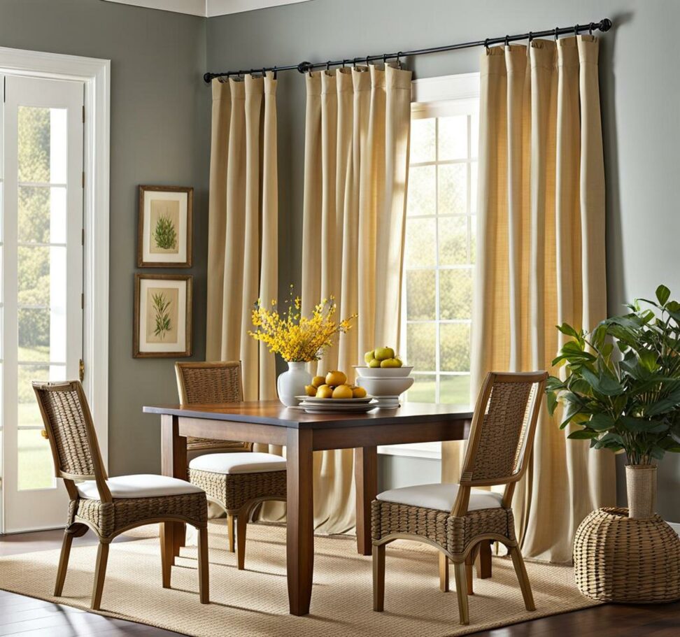 casual dining room curtain ideas