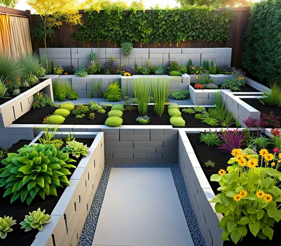 cinder blocks garden ideas
