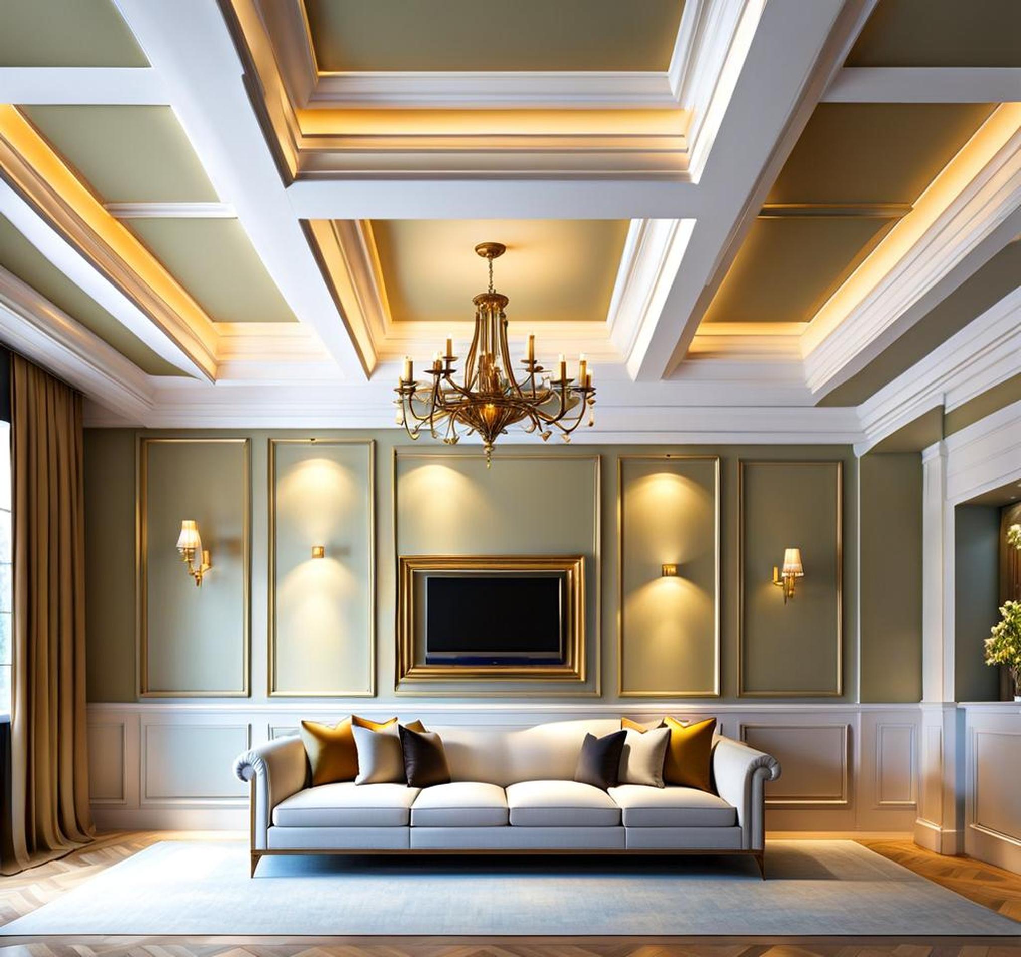 Luxuriously Transform Your Living Room with Coffered Ceilings Corley