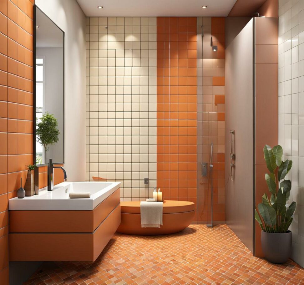 colours for bathroom tiles