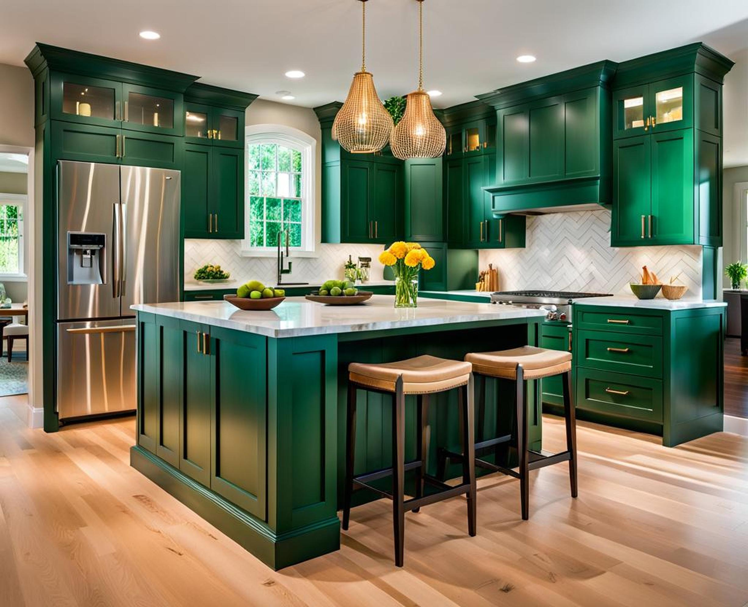 Harmonize Your Kitchen with Emerald Green Corley Designs