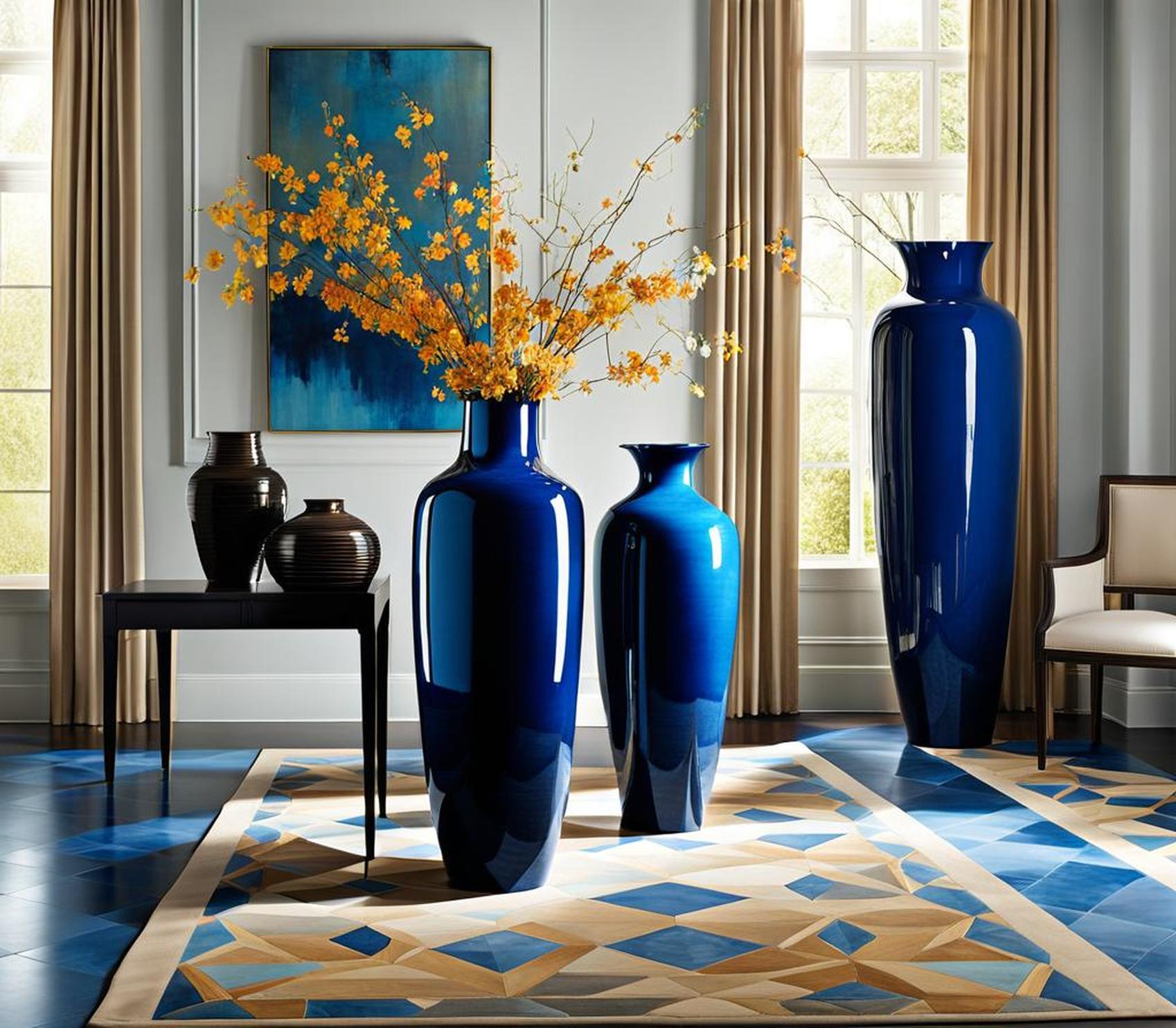 Make a Bold Decor Statement with Extra Large Blue Floor Vases - Corley