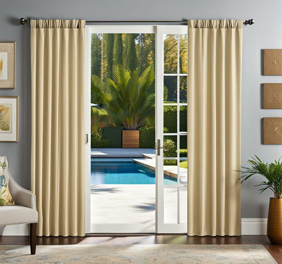 french door curtain rod