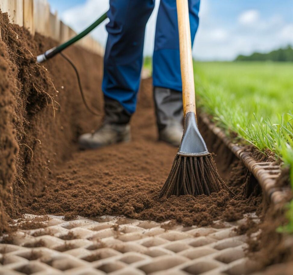 french drain pipe with sock