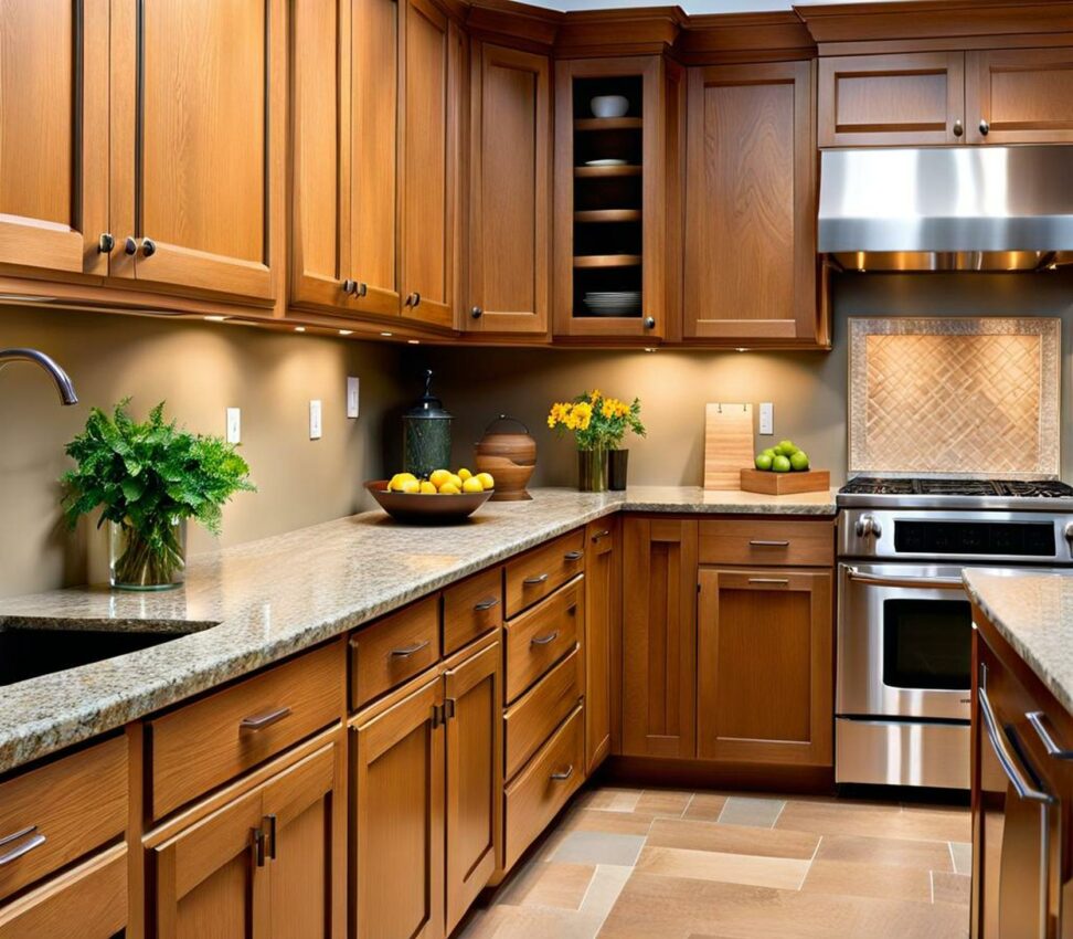 how to make oak kitchen cabinets look modern