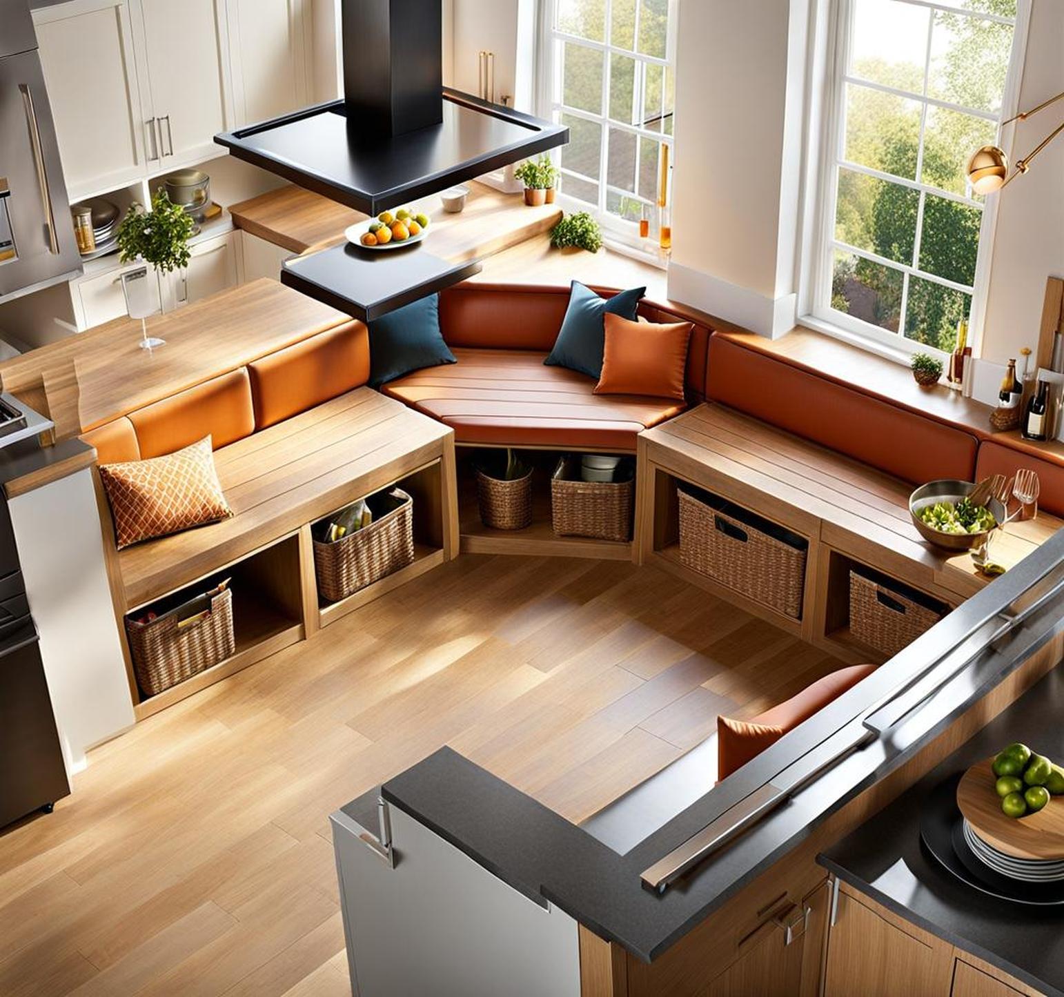 Organize Your Kitchen in Style with Banquette Seating Storage - Corley ...