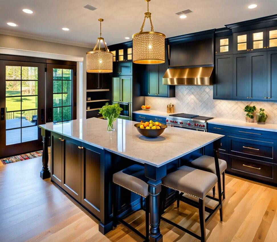 kitchen island seating overhang