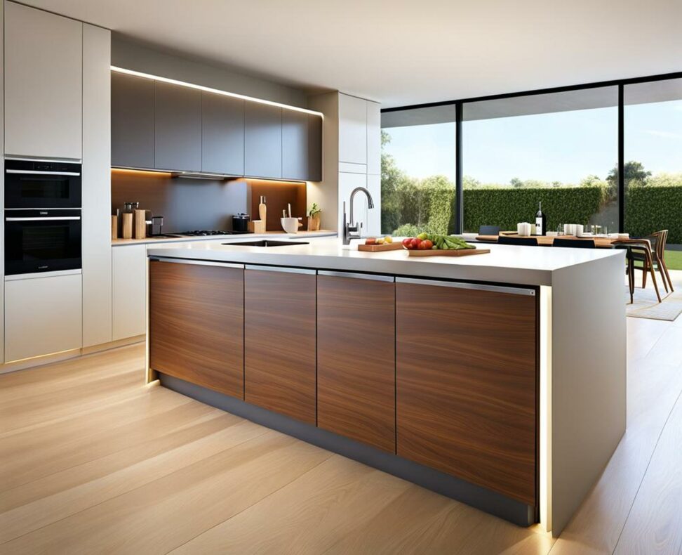 kitchen island with dishwasher space