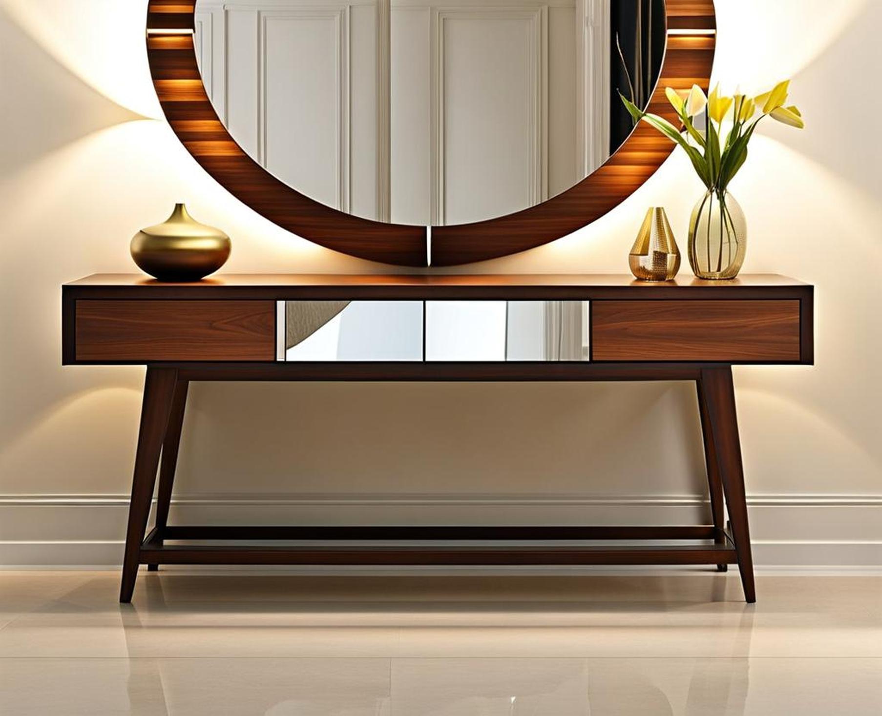 Reflective and Functional Mirror Table Ideas for Modern Entryways