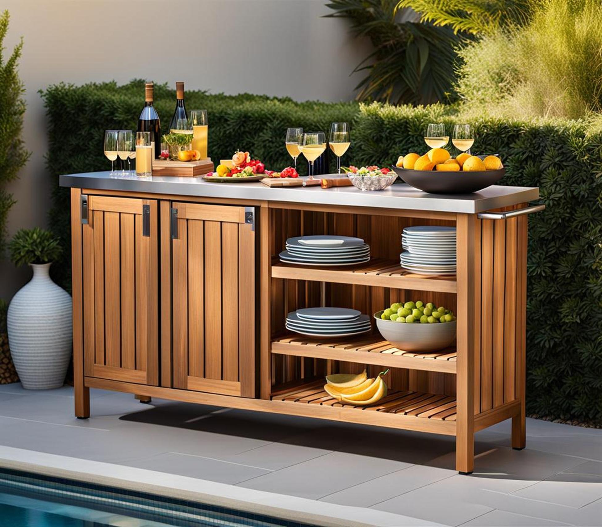Wicker Outdoor Buffet Table at Erin Love blog