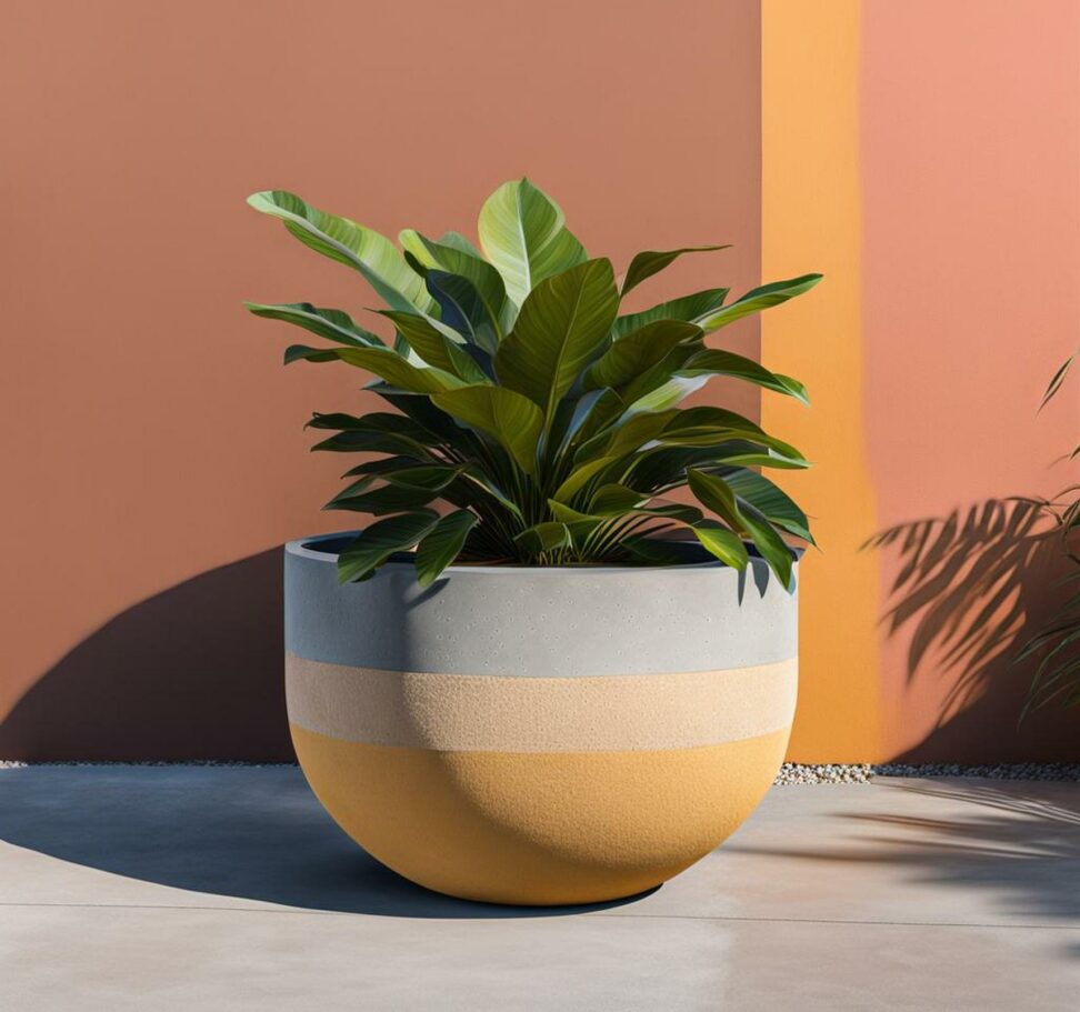 paint a concrete planter