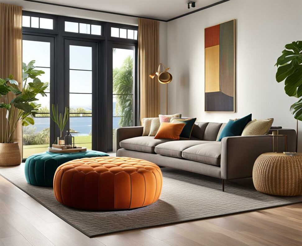 pouf living room ideas