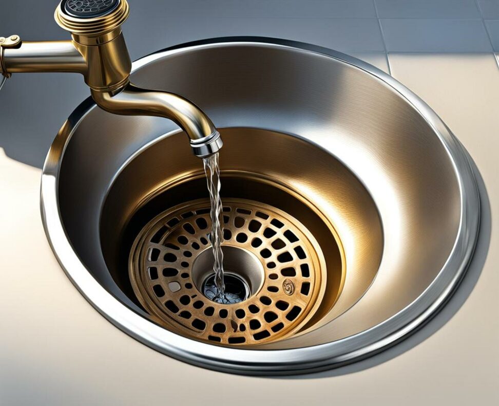 pouring bleach down drain