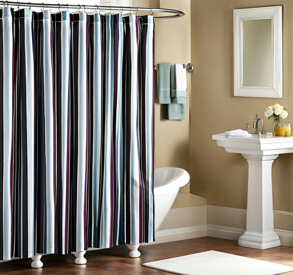 shower curtain with liner attached
