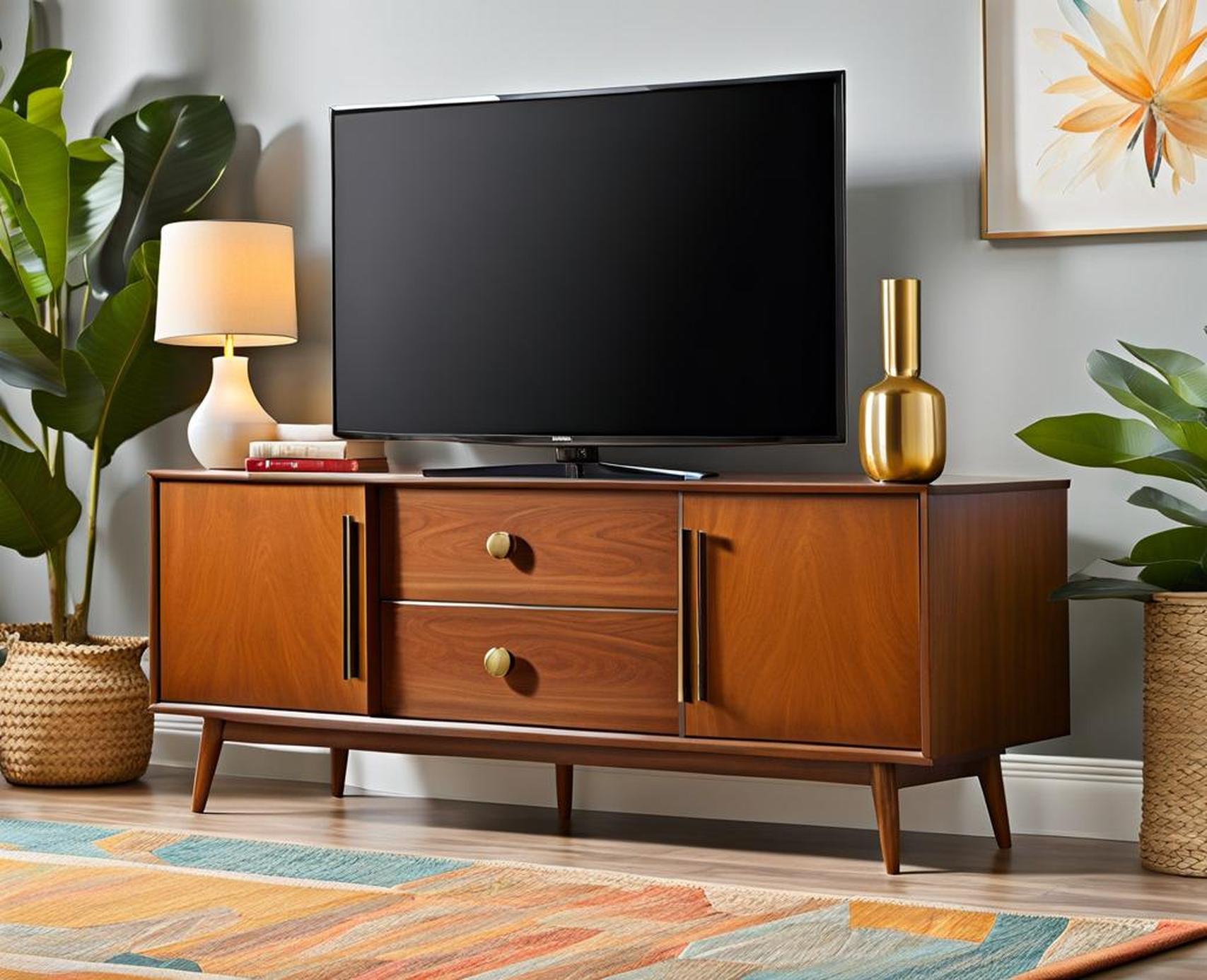 Refresh Your Living Room With This Retro Wood TV Stand Corley Designs