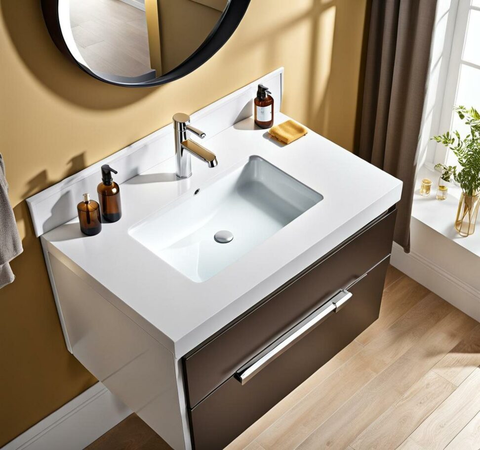 standard bathroom cabinet height