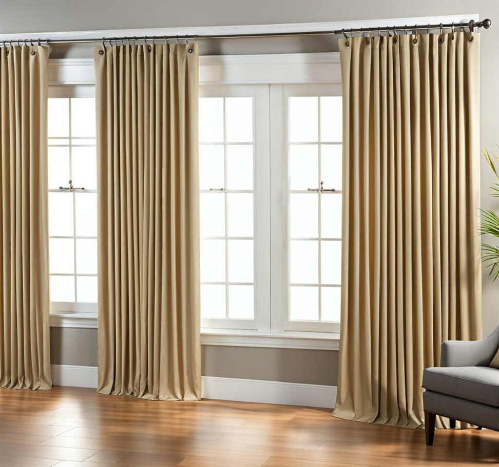 tab top curtains with buttons