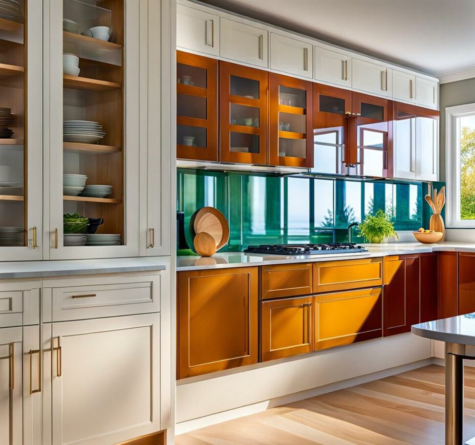 types of glass for kitchen cabinets