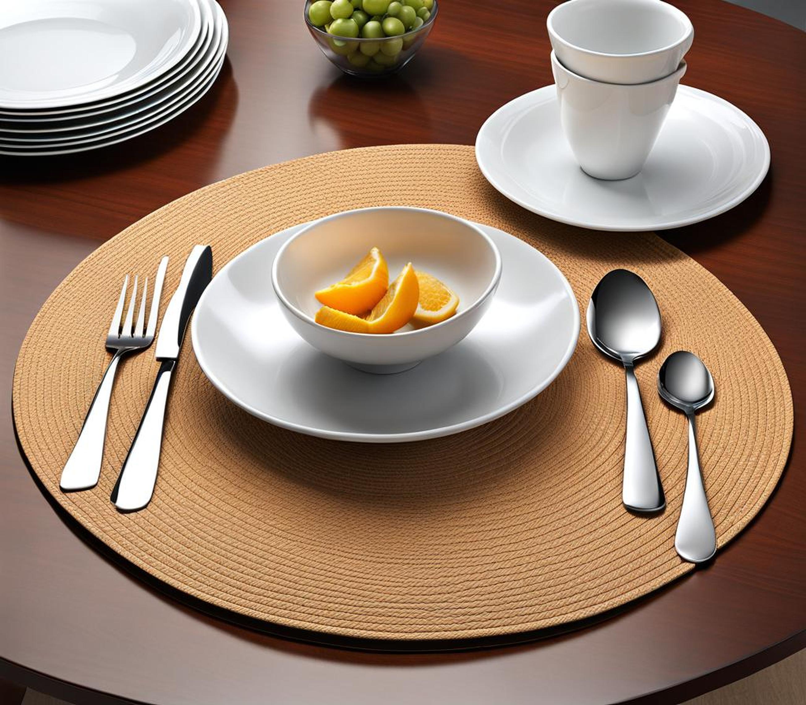 Wedge Placemats The Modern Solution for Accenting Round Tables