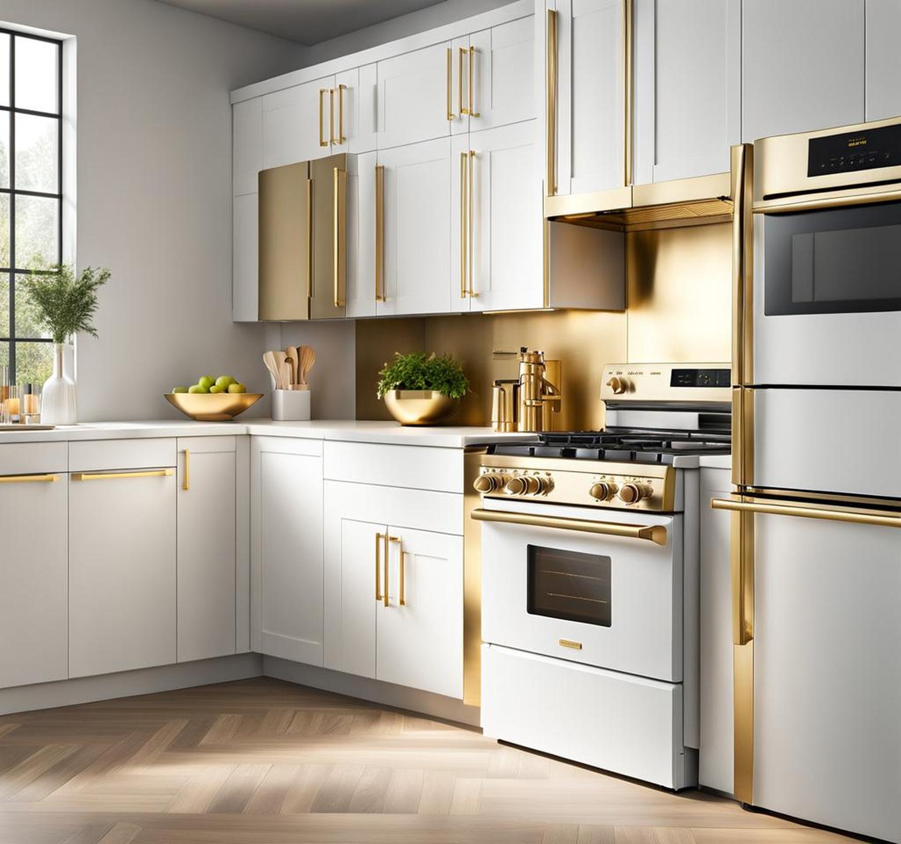 The Modern Allure of White Appliances with Gold Accents Corley Designs