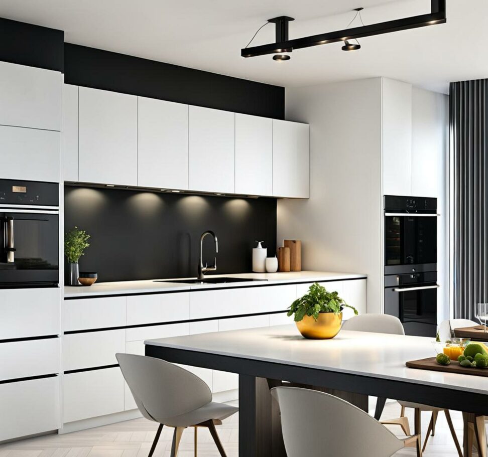 white kitchens with black hardware