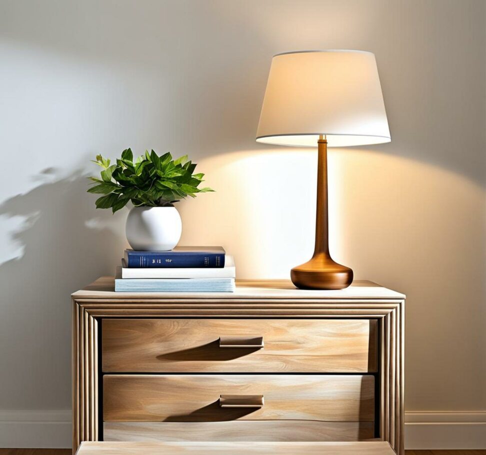 white washed wood nightstands