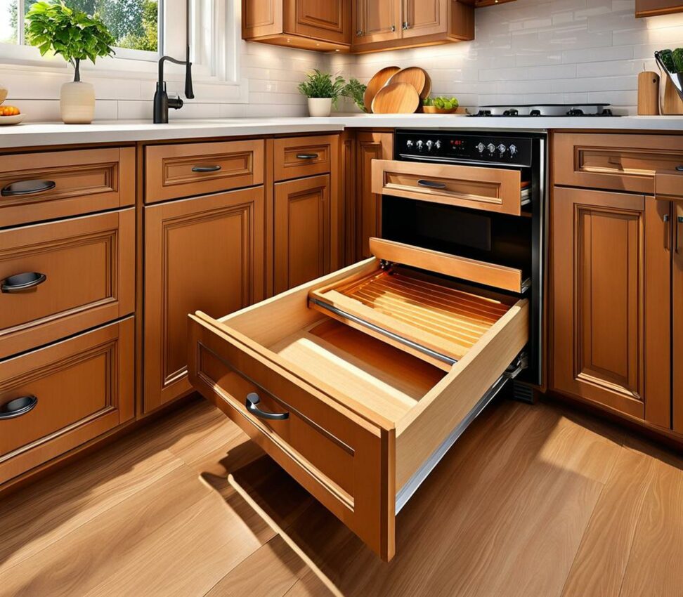 wooden pull out drawers for kitchen cabinets