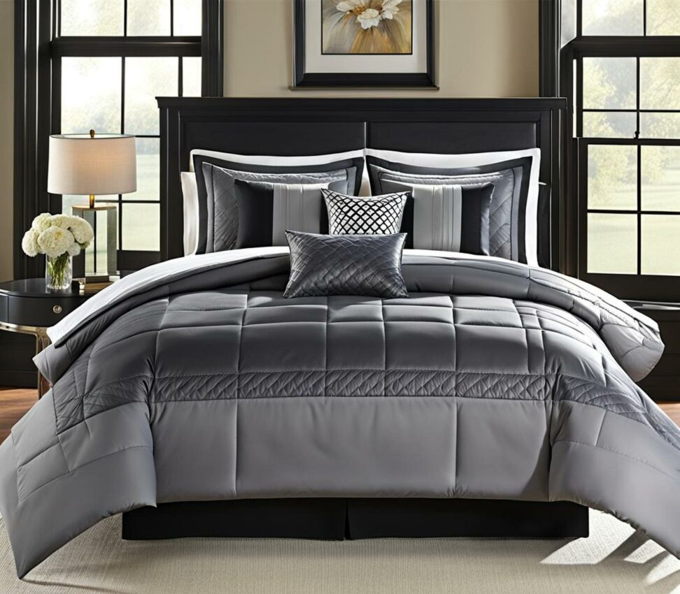 black and gray comforter sets king