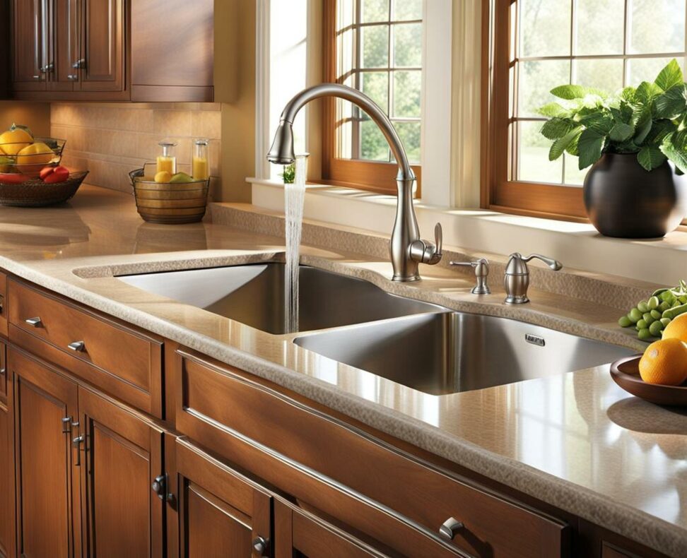 brushed nickel moen kitchen faucets
