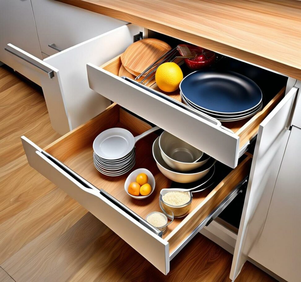 corner kitchen cabinet pull out drawers