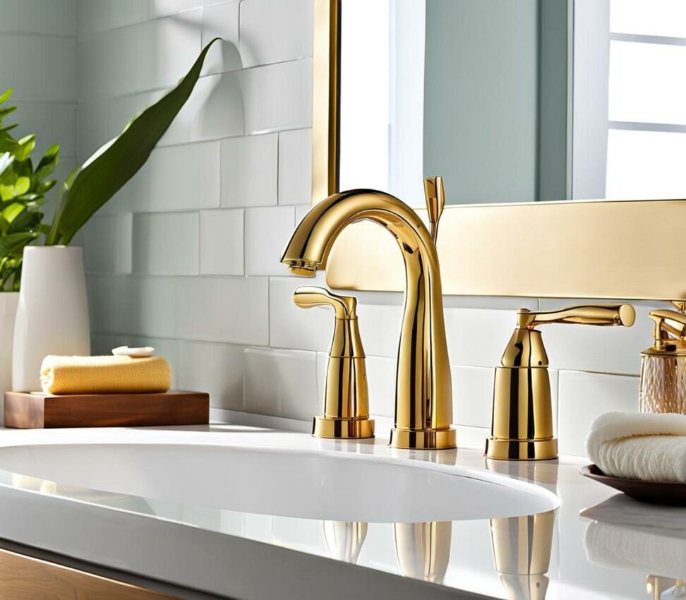 delta gold bathroom faucets