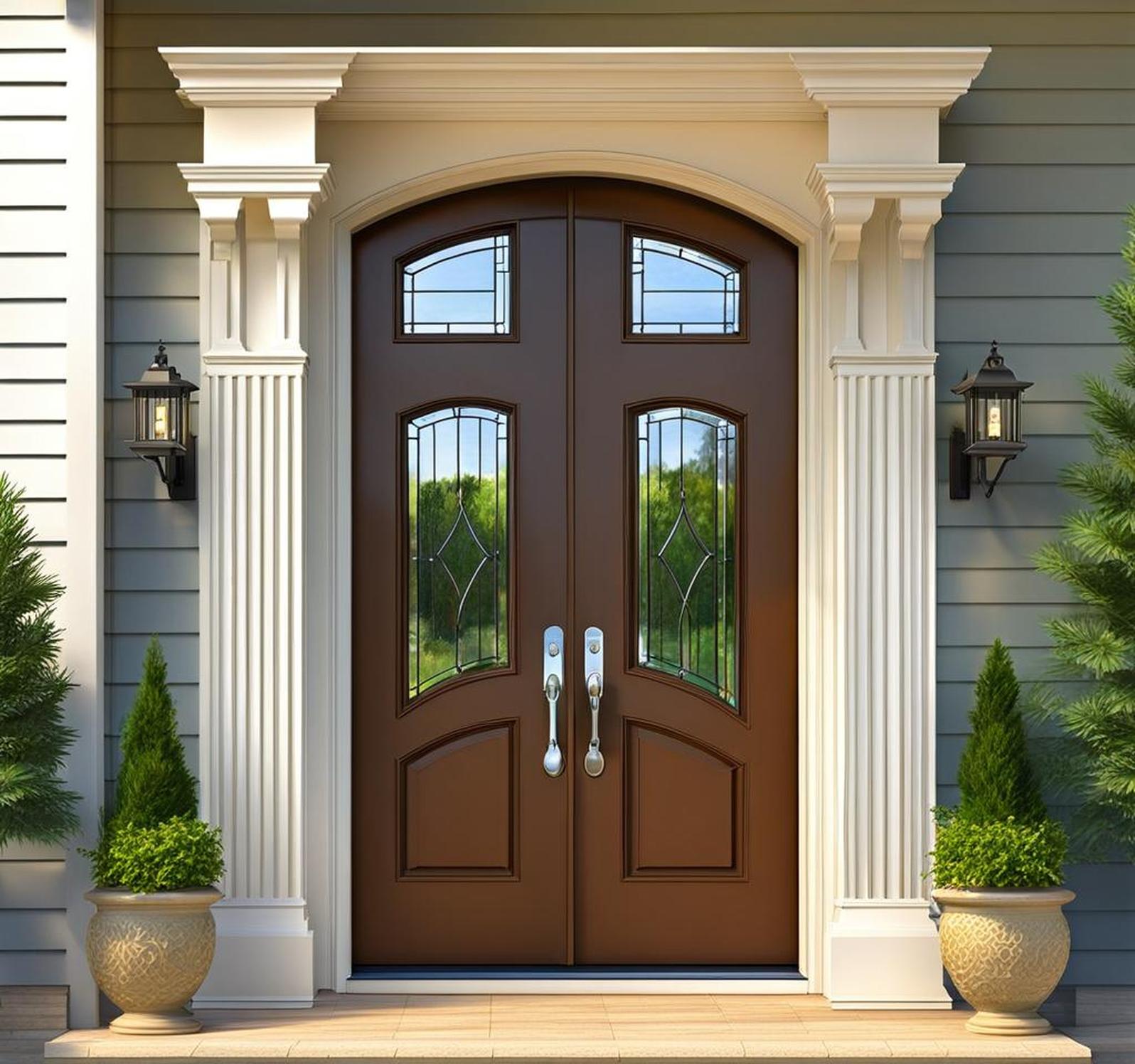 Protect Your Front Door from the Elements with a Columned Overhang