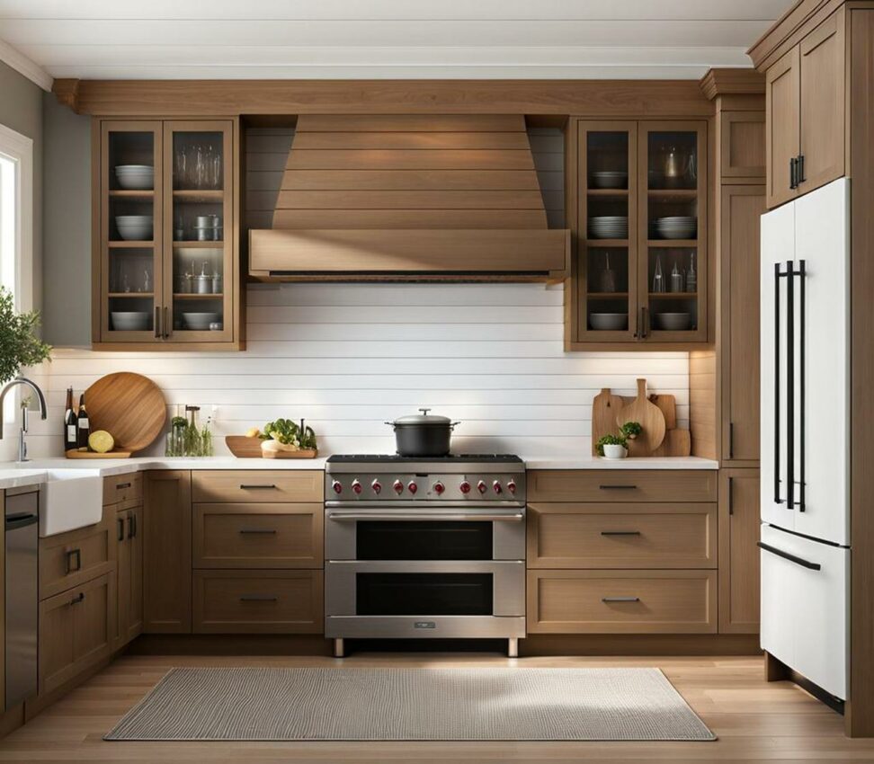 kitchens with shiplap walls