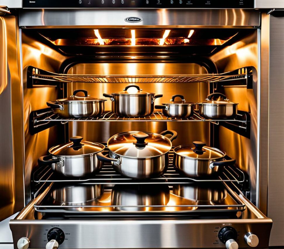 stainless steel safe in oven