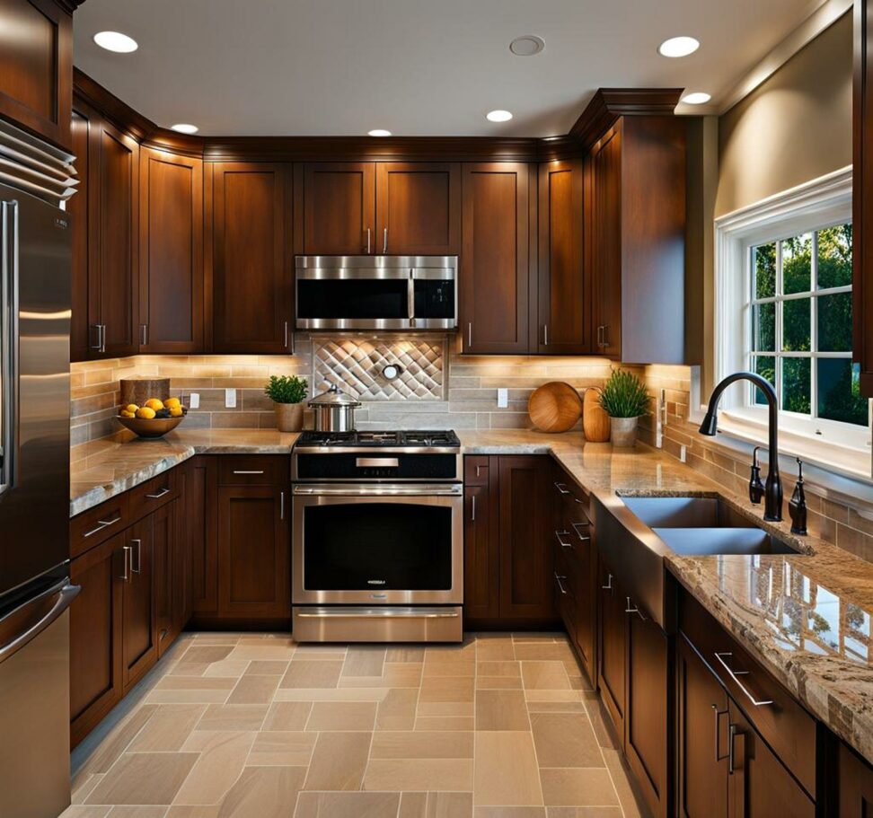 tile above kitchen cabinets