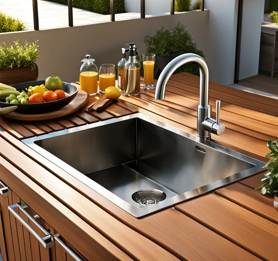 outdoor kitchen sink station