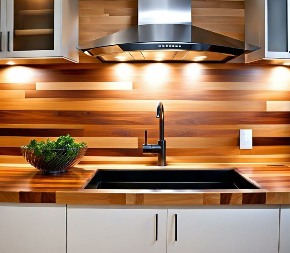 butcher block backsplash ideas