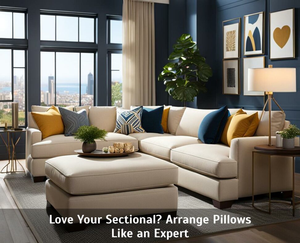 how to arrange pillows on a sectional