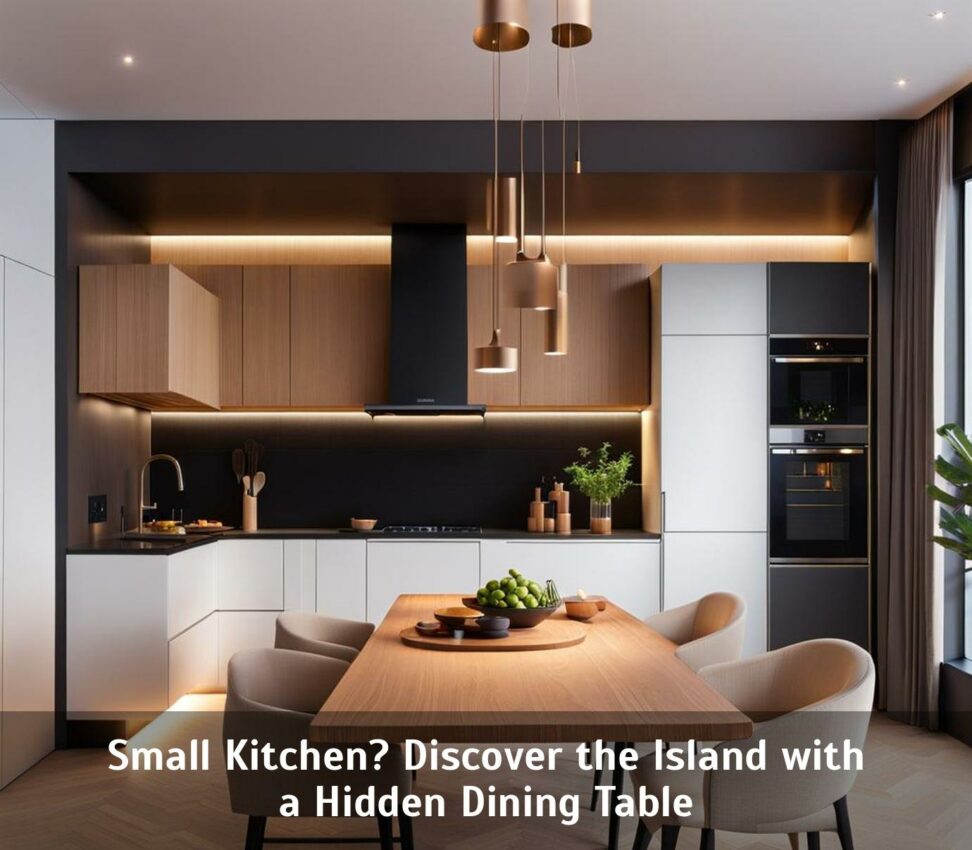 kitchen island with pull out table