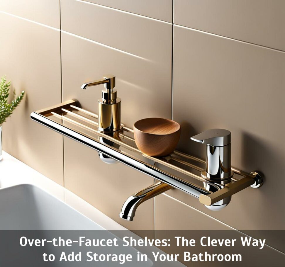over the faucet bathroom shelf