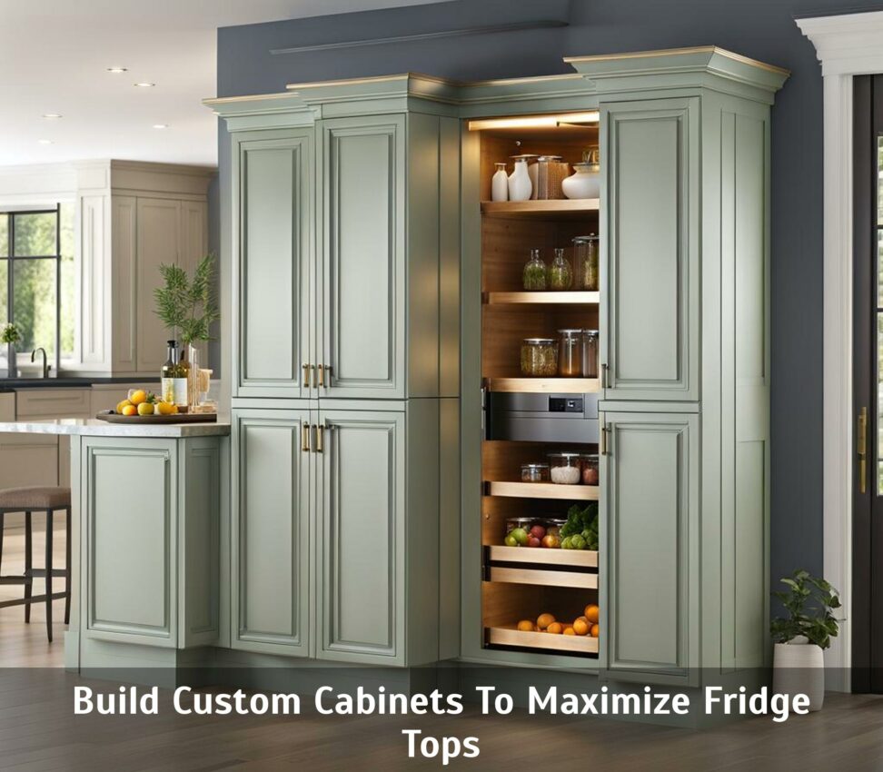 over the fridge cabinet ideas