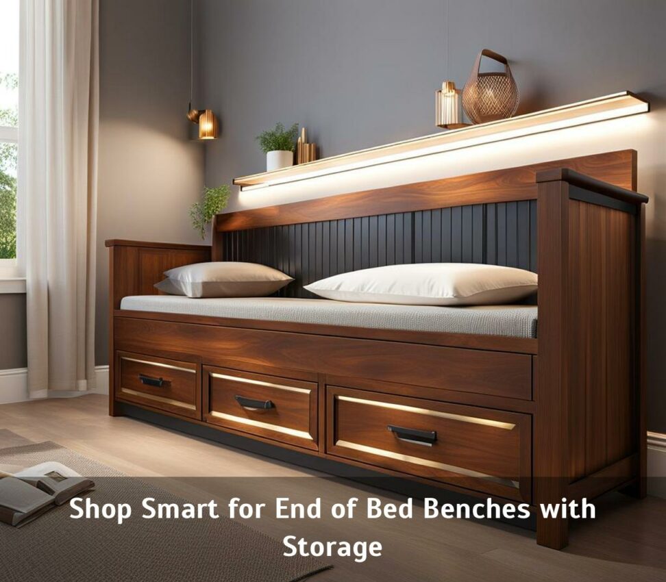 end of bed storage bench with drawers