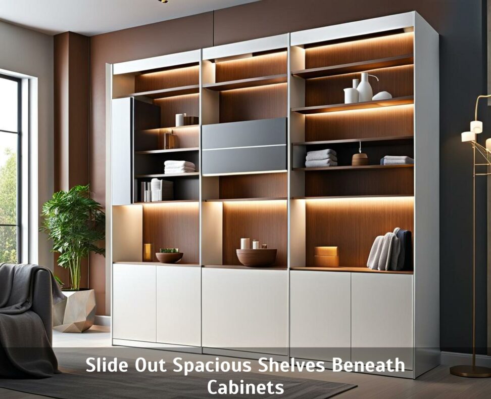 under kitchen cabinet shelving