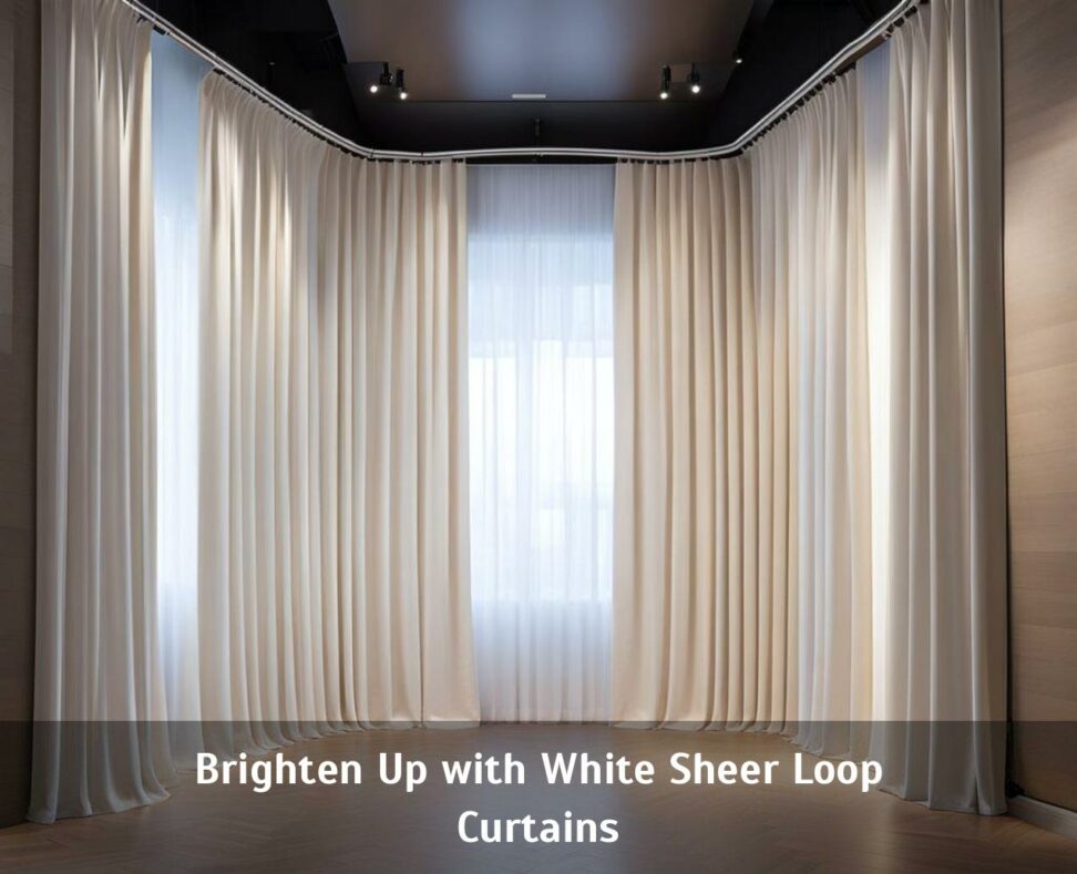 white sheer curtains with loops
