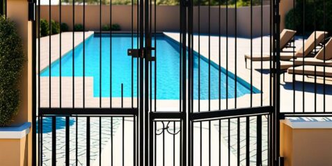 pool deck gate ideas